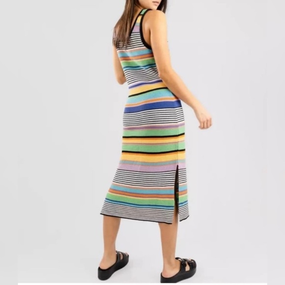 Roxy Sunshine Bouquet Stripe Knit Midi Dress - Picture 3 of 14